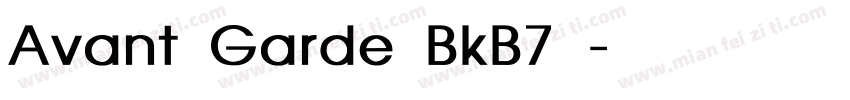 Avant Garde BkB7 粗体字体转换